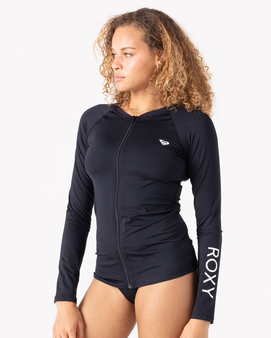 New Essentials Long Sleeve Zipped Lycra Rashguard - Roxy