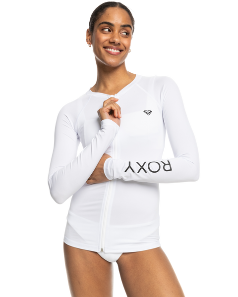 New Essentials Long Sleeve Long Sleeve Zipped Lycra Rashguard - Roxy