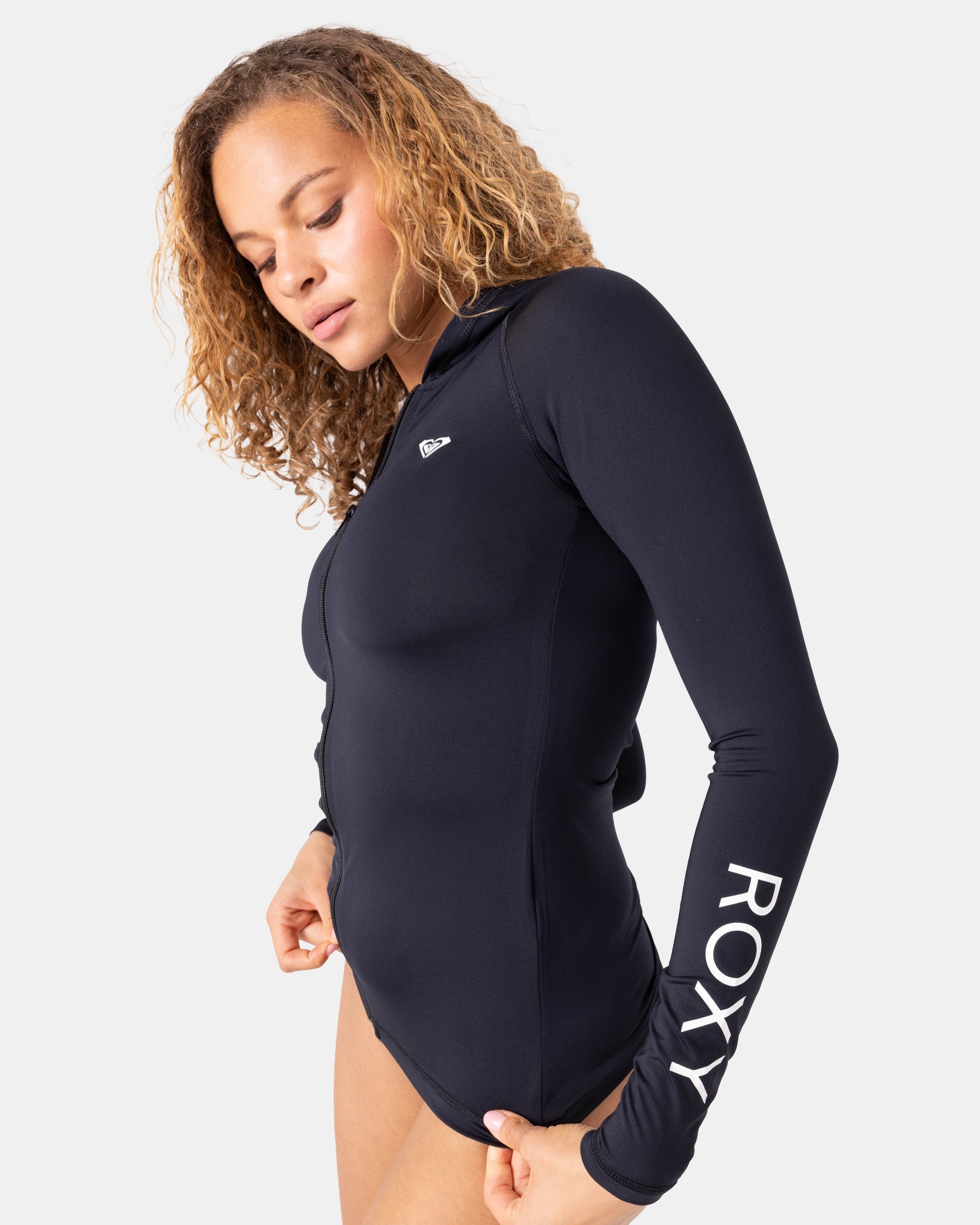 New Essentials Ls Zip Hooded - Roxy