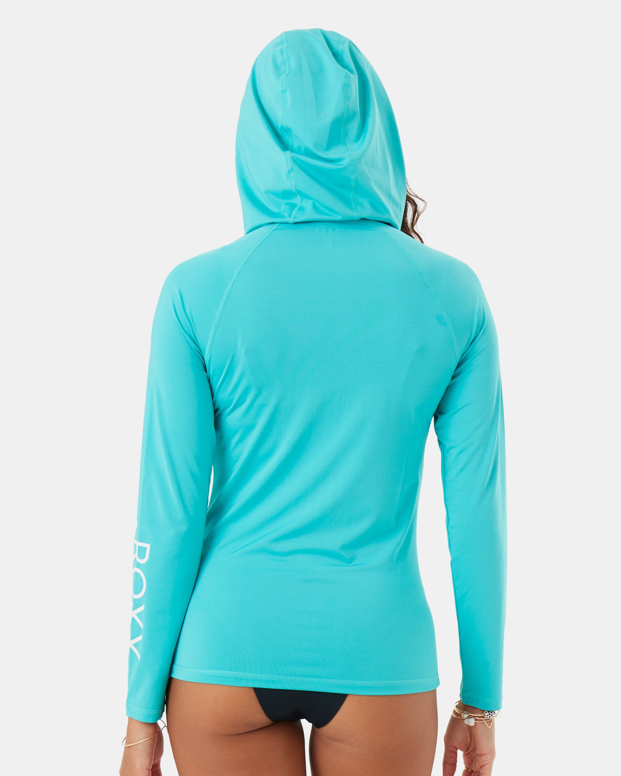 New Essentials Long Sleeve Hoodie Zipped Rashguard - Roxy