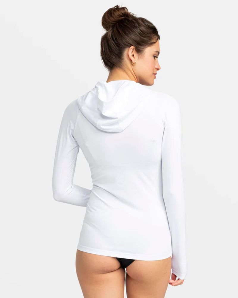 New Essentials Long Sleeve Hoodie Zipped Rashguard - Roxy