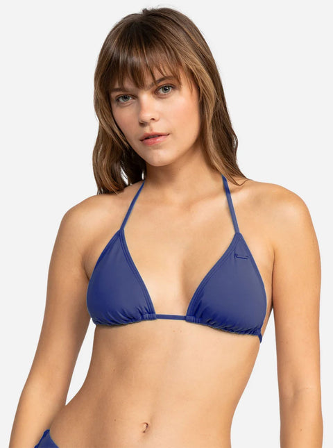 SD Beach Classics Moderate Tiki Triangle Bikini Top - Mood Indigo - Roxy