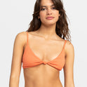 Roxy Love The Surf Knot Bikini Top - Apricot Brandy
