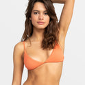 Rib Roxy Love The Quiver Bikini Top - Apricot Brandy