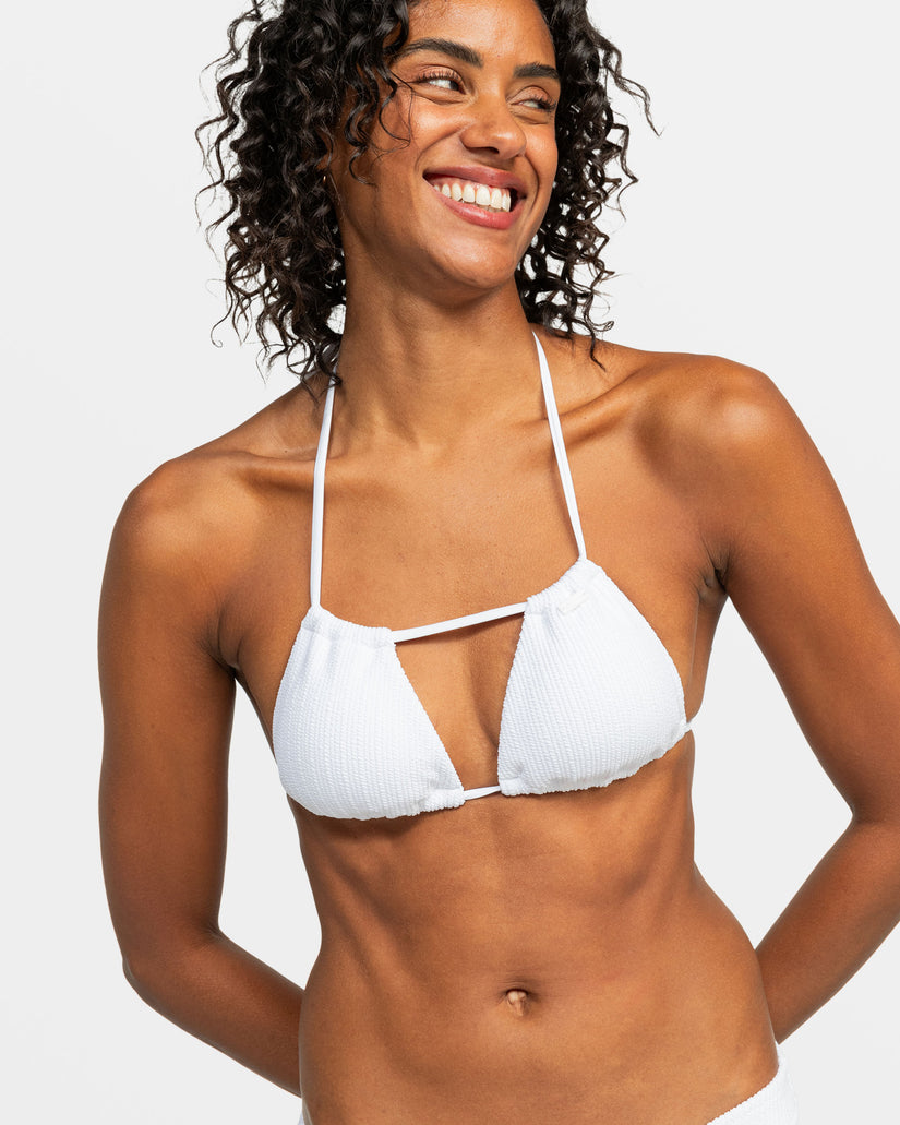 Aruba Tiki Triangle Bikini Top - Bright White