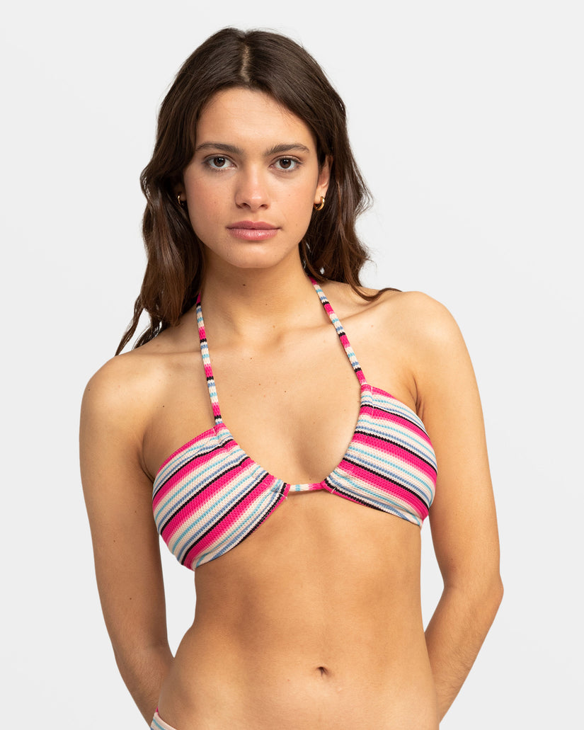 Paraiso Stripe Bandeau Bikini Top - Brazilian Sand Paraiso Stripe