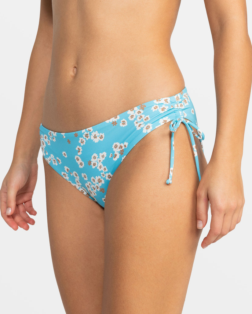 Printed Beach Classics Hipster Tie Side Bikini Bottoms - Maui Blue Margarita