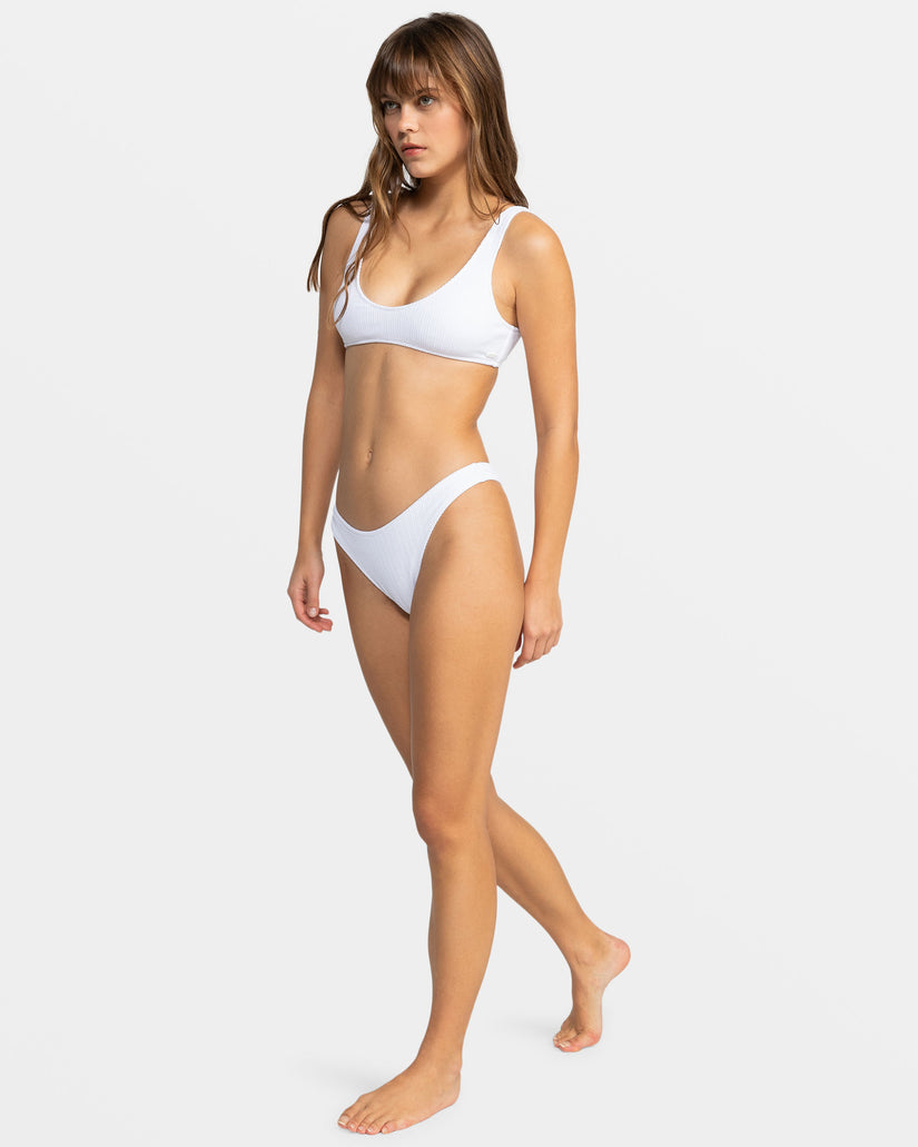 Aruba High Leg Cheeky Bikini Bottoms - Bright White
