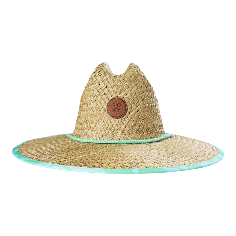 Pina To My Colada Straw Panama Hat - Hula Hibiscus Spring Bud - Roxy
