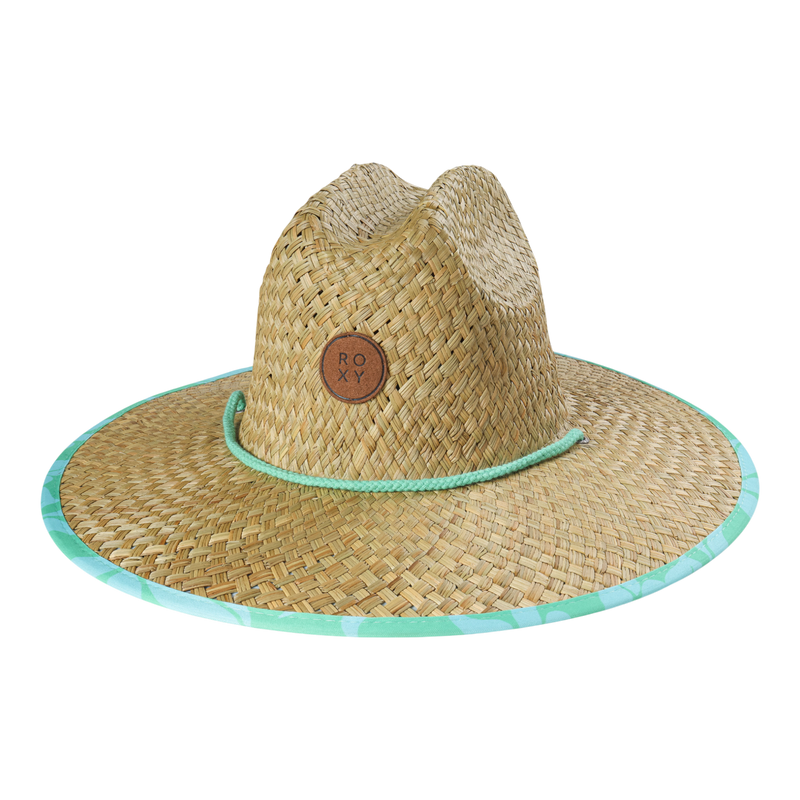 Pina To My Colada Straw Panama Hat - Hula Hibiscus Spring Bud - Roxy
