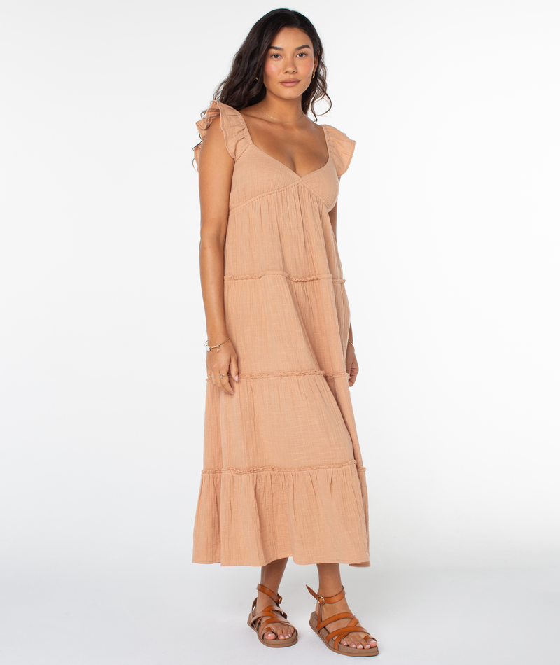 Palmy Days Midi Woven Dress - Roxy