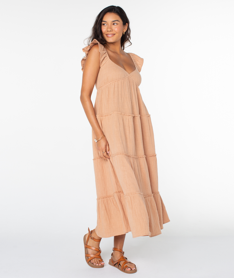Palmy Days Midi Woven Dress - Roxy