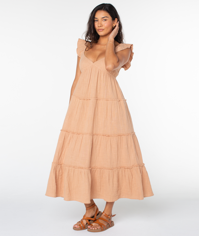 Palmy Days Midi Woven Dress - Roxy