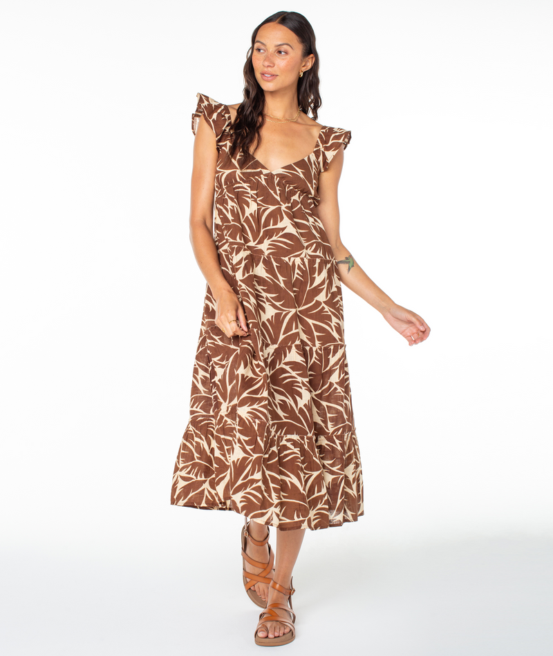 Palmy Days Midi Woven Dress - Roxy