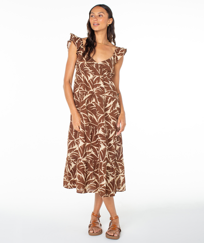Palmy Days Midi Woven Dress - Roxy
