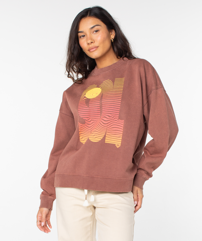 Lineup Oversized Fleece Crew - Roxy