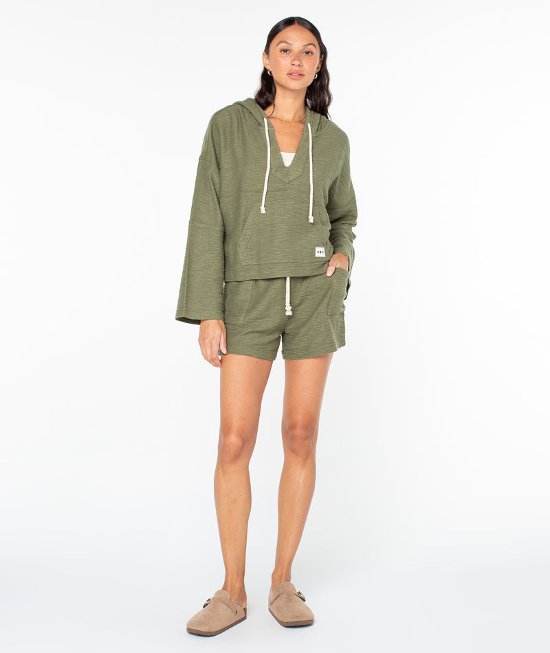 Rich Coast Poncho - Four Leaf Clover Solid - Roxy