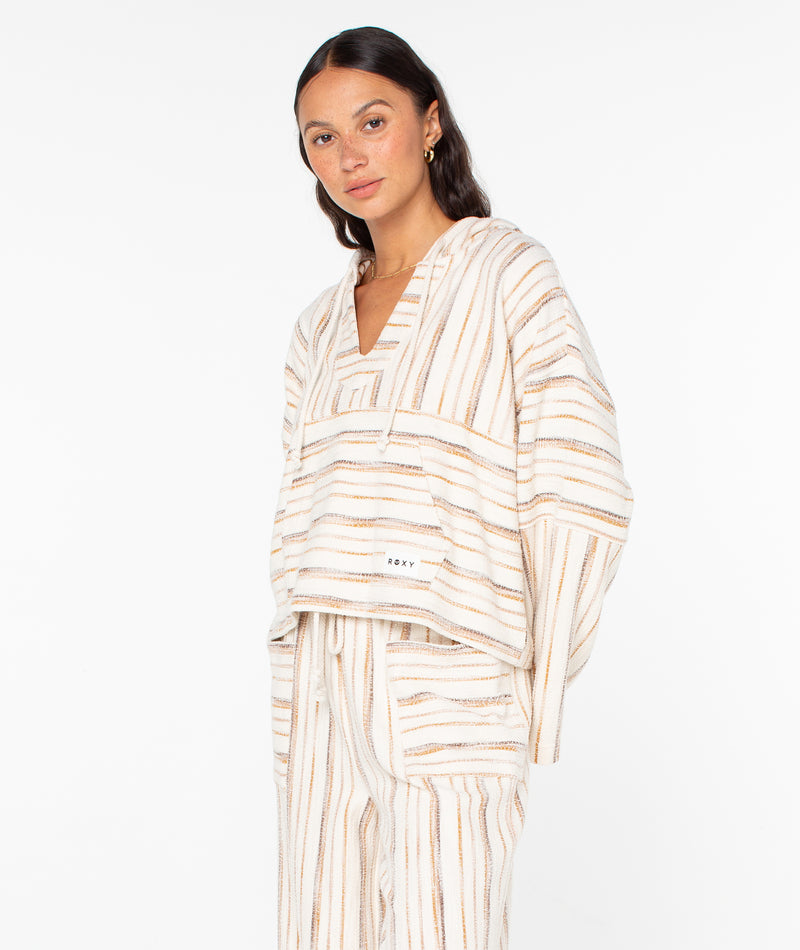 Rich Coast Striped Poncho