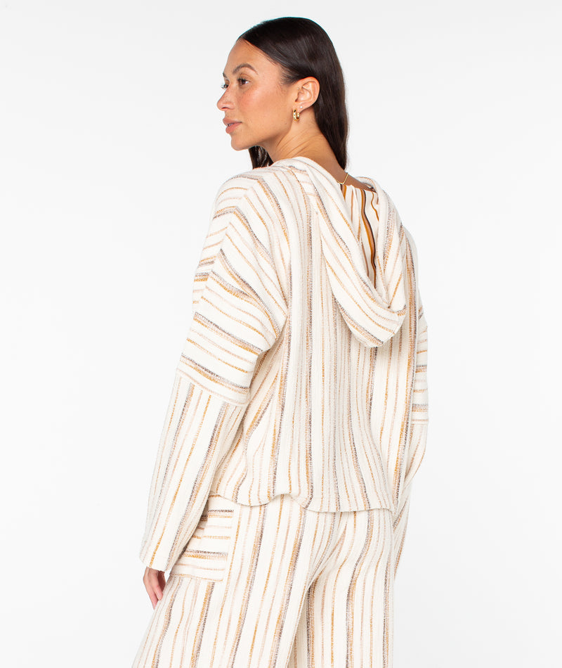 Rich Coast Striped Poncho