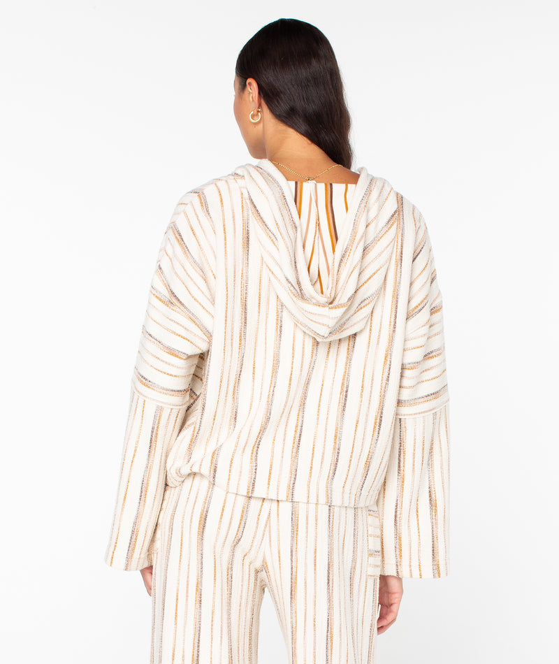 Rich Coast Striped Poncho