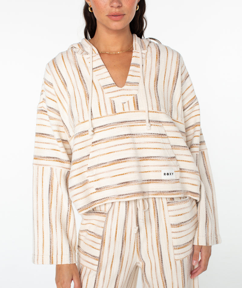 Rich Coast Striped Poncho