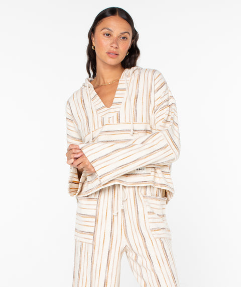 Rich Coast Striped Poncho