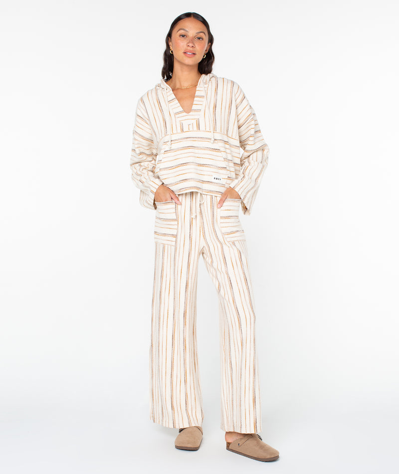Rich Coast Striped Poncho