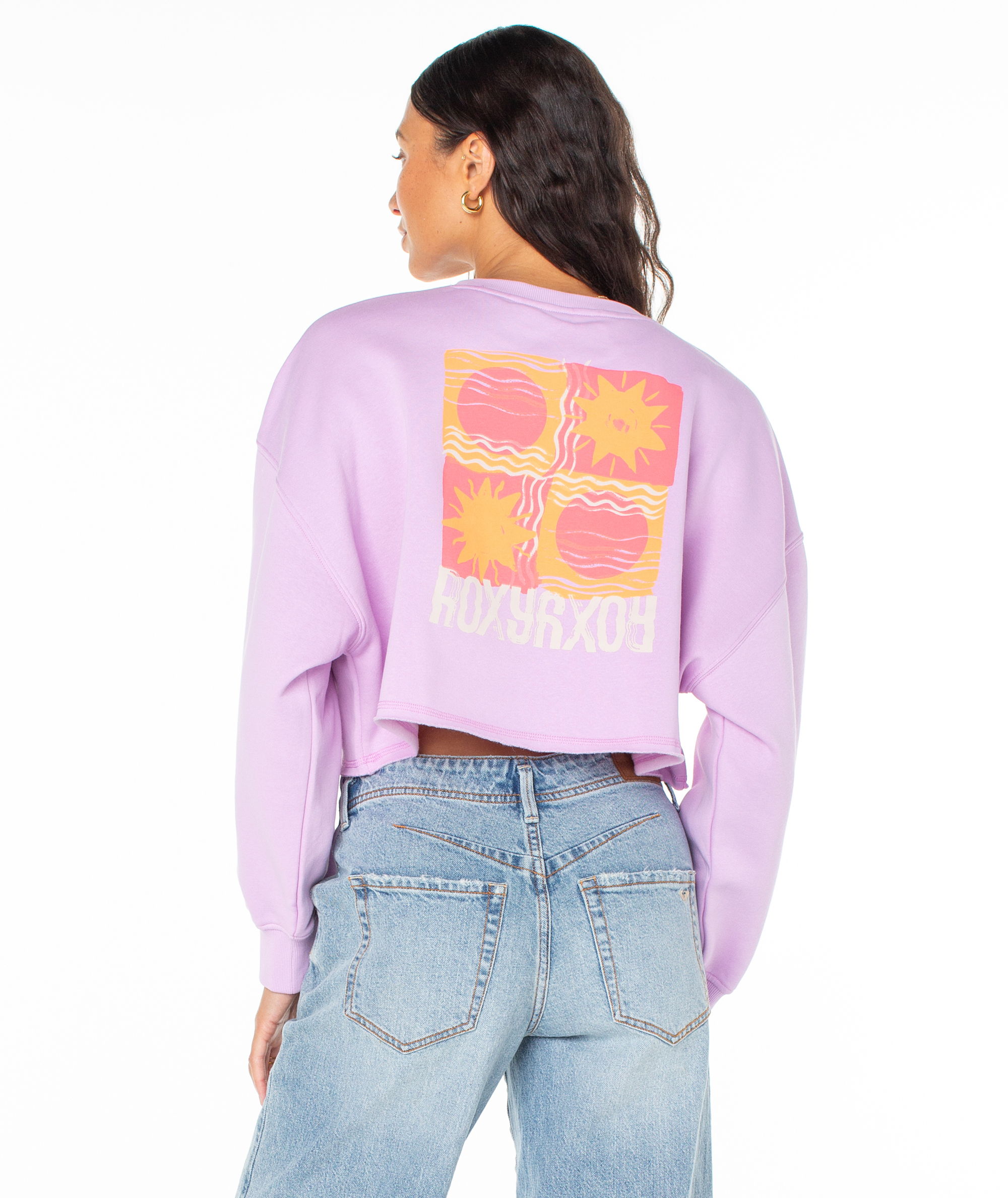 Morning Hike Cropped Crewneck - Roxy