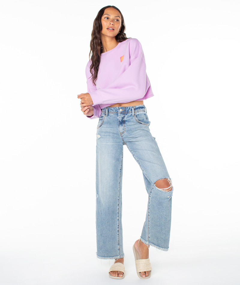 Morning Hike Cropped Fleece Top - Roxy