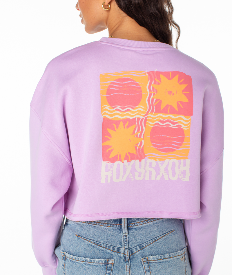 Morning Hike Cropped Fleece Top - Roxy
