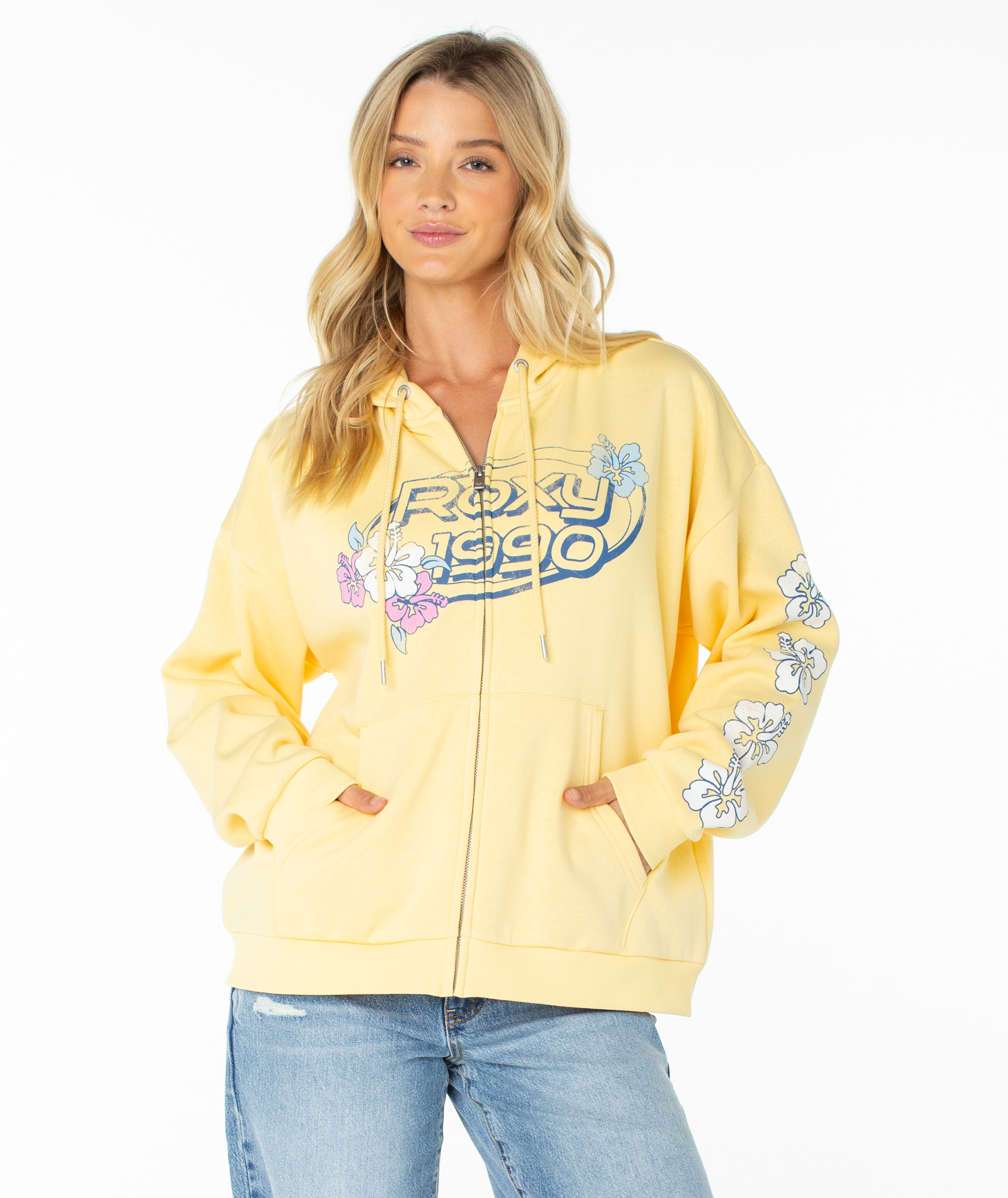 レディースウェア YELLOW Sundown Zip Hoodie - Roxy