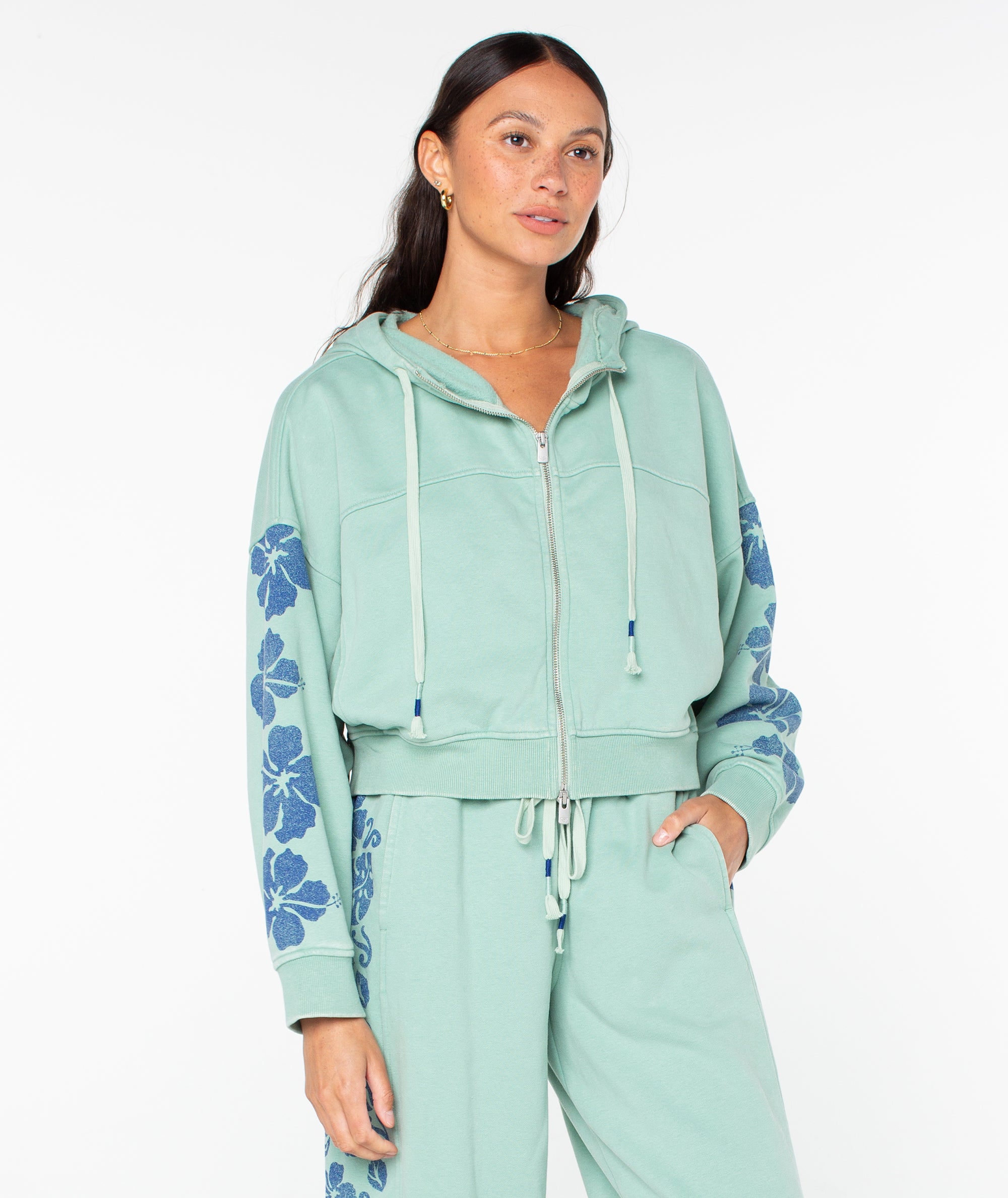 Fringing Reefs Hoodie - Granite Green Fringing Reefs - Roxy
