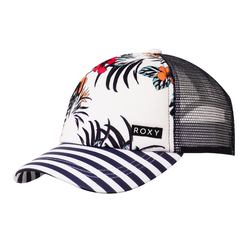 Roxy Girls Honey Coconut Trucker - Bright White Badami - Roxy