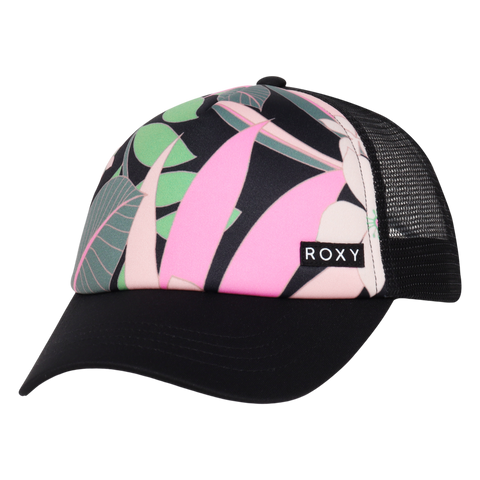 Roxy Girls Honey Coconut Trucker - Anthracite Floral Fiesta Big - Roxy