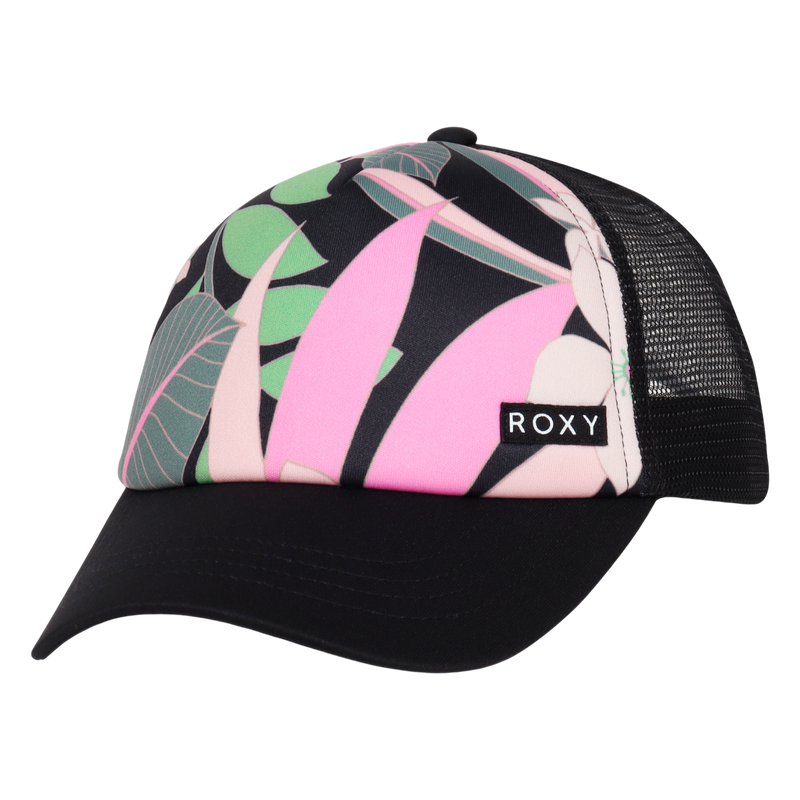 Roxy Girls Honey Coconut Trucker - Anthracite Floral Fiesta Big - Roxy