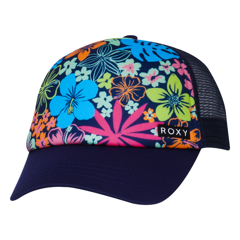Roxy Girls Honey Coconut Trucker - Mood Indigo Tropcal Rays - Roxy