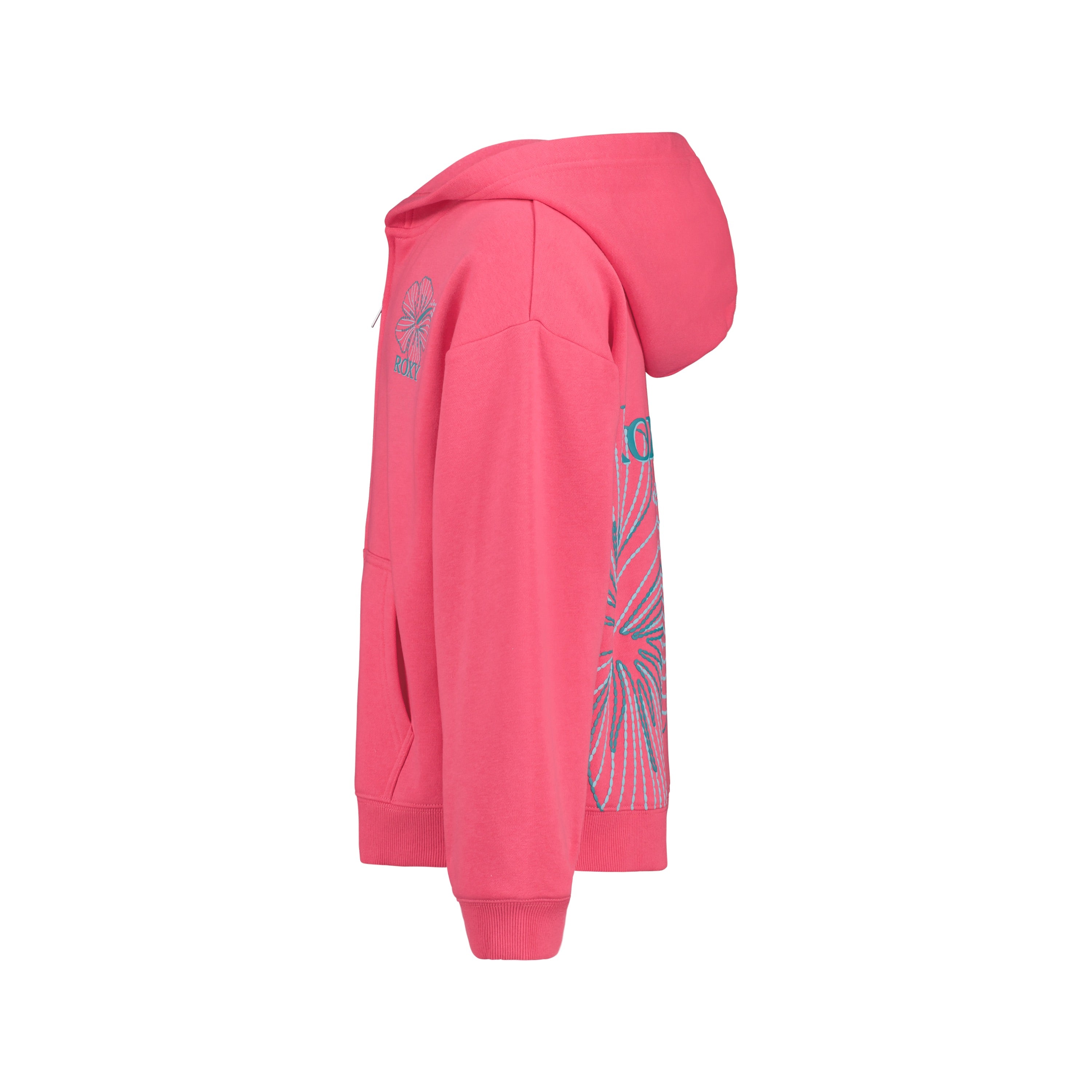 Girls' Hibiscus Stitch Zip Hoodie - Roxy