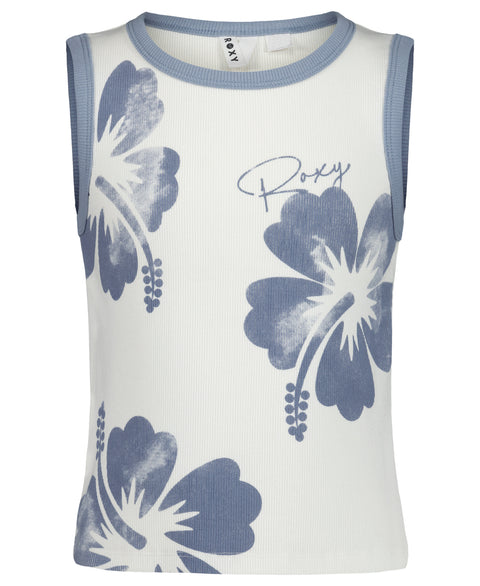 Girls' Hibiscus Stamp Tank - Roxy
