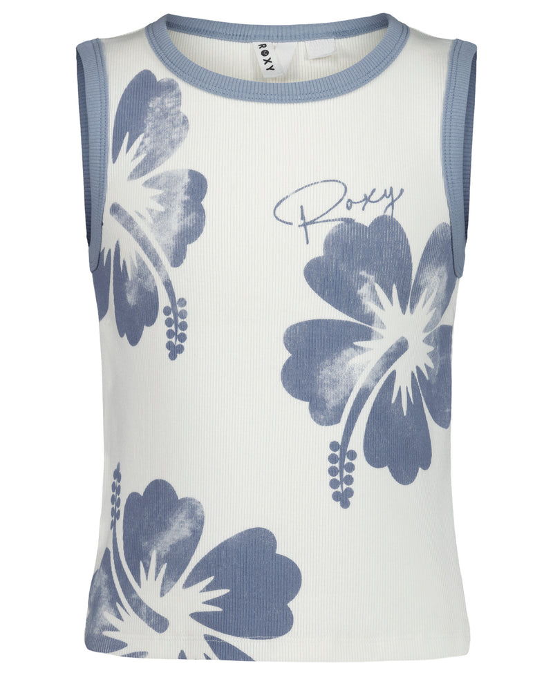 Girls' Hibiscus Stamp Tank - Roxy