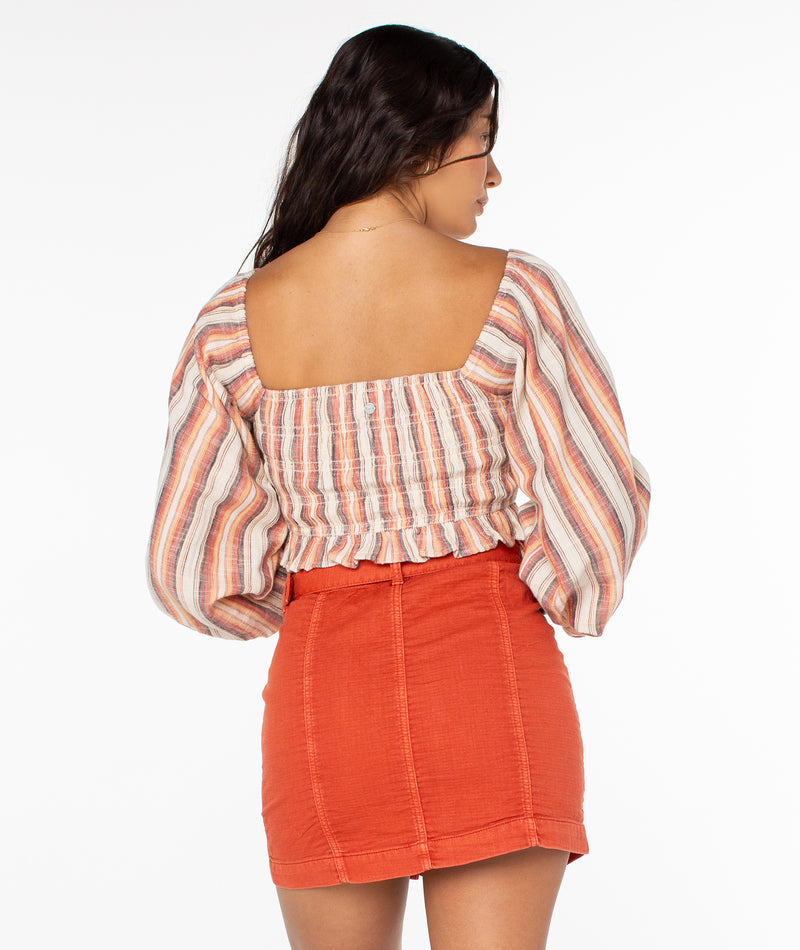 Sorrento Shores Top - Parchment - Roxy