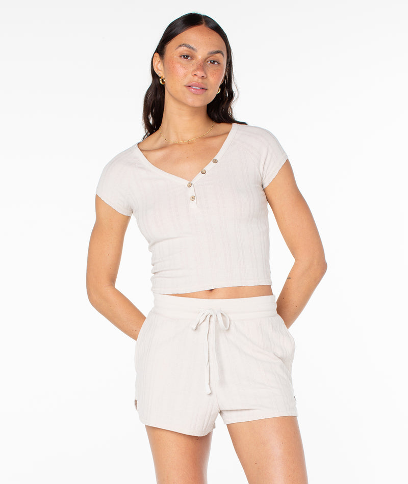 Coffee Date Top - Pumice Stone - Roxy