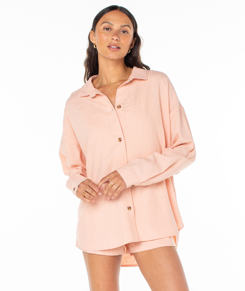Morning Time Woven Top - Roxy