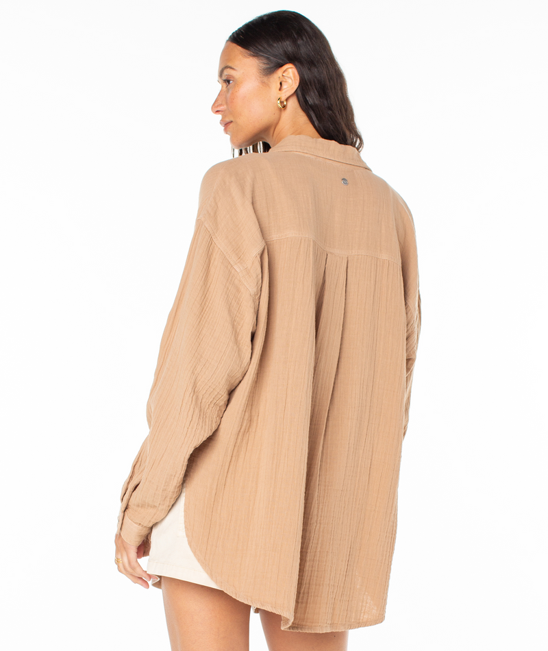 Morning Time Woven Top - Roxy
