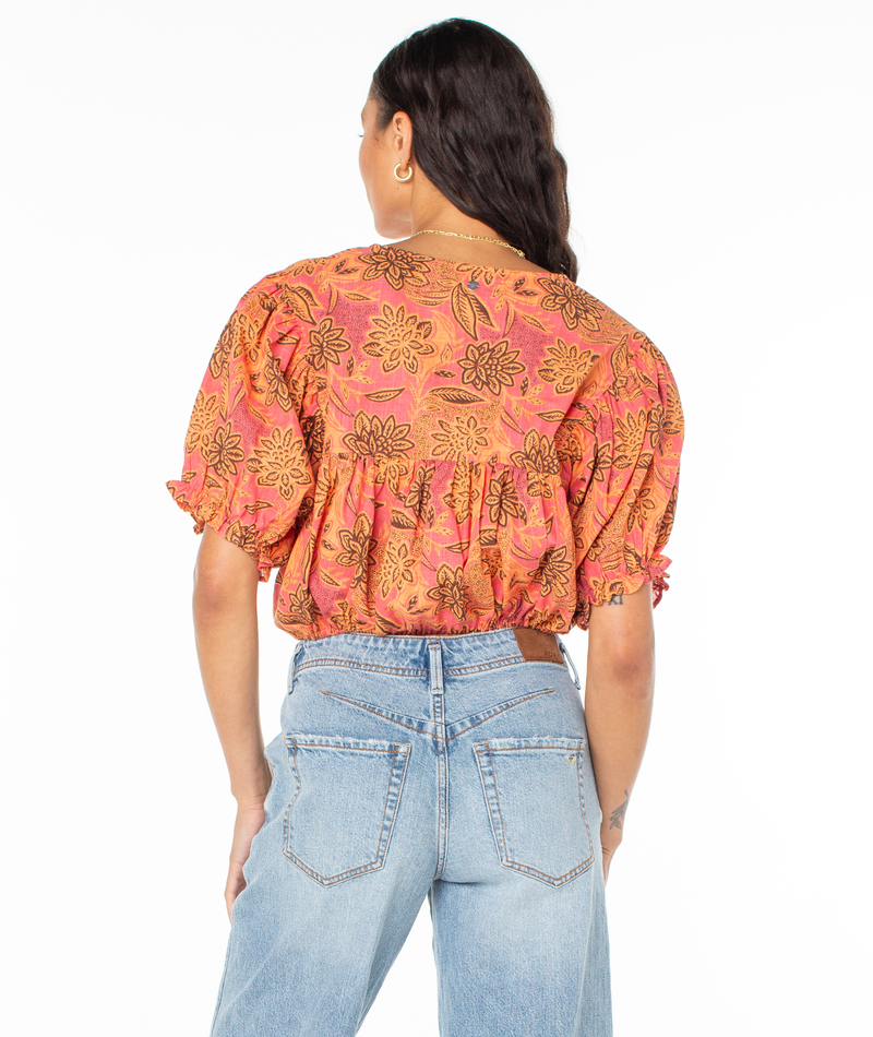 Sunkissed Wave Woven Top - Roxy
