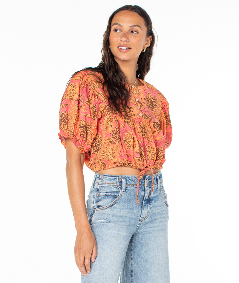 Sunkissed Wave Woven Top - Roxy