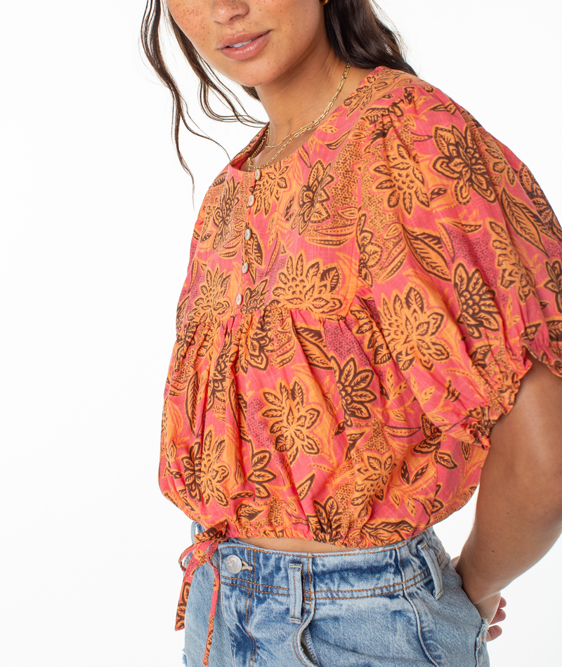Sunkissed Wave Woven Top - Roxy
