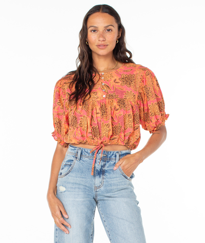Sunkissed Wave Woven Top - Roxy