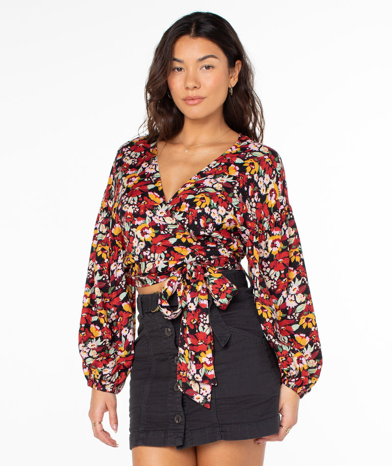 Coconut Girl Wrap Top - Anthracite - Roxy