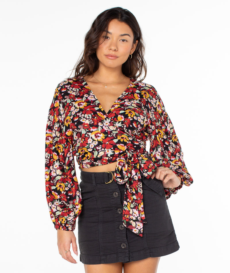 Coconut Girl Wrap Top - Anthracite - Roxy