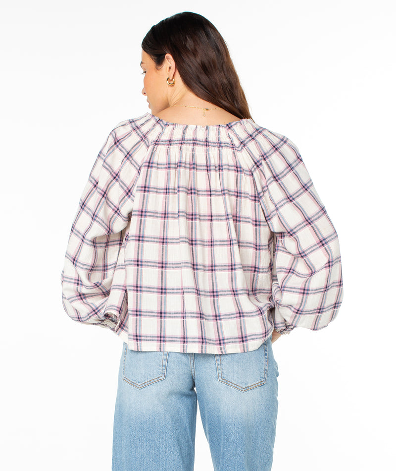 Atlas Sound Top - Captains Blue Tikal Fancy Check - Roxy